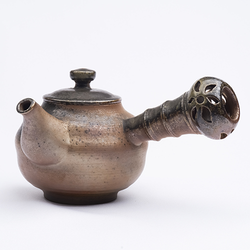 詹益鋒-柴燒側把壺