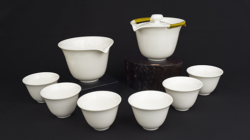 牙白A132茶組［1壺1海6杯］ 