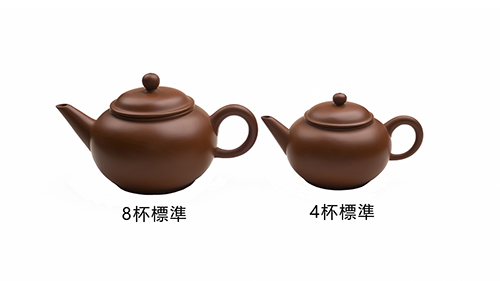 4杯標準壺［朱泥］