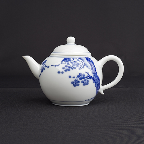 手繪青花-R10鳳仙壺［梅花］-缺貨
