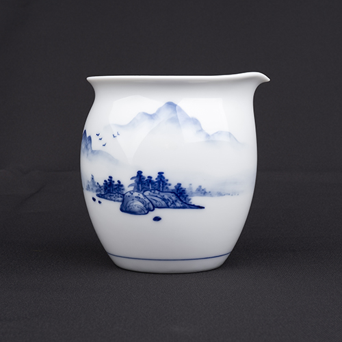 手繪青花-C100無耳茶海［山水］-缺貨
