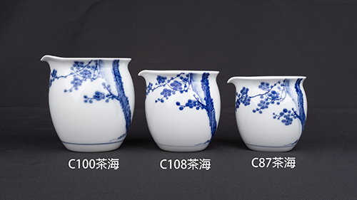 手繪青花-C100無耳茶海［梅花］