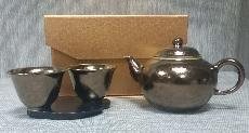 R55金箔釉茶組［1壺2杯］