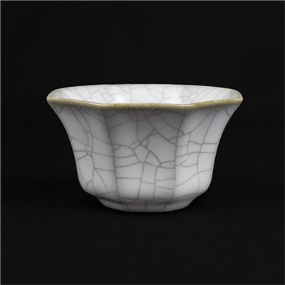 哥窯八角杯 ［紅土］