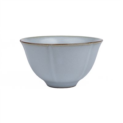 汝窯葵口杯 