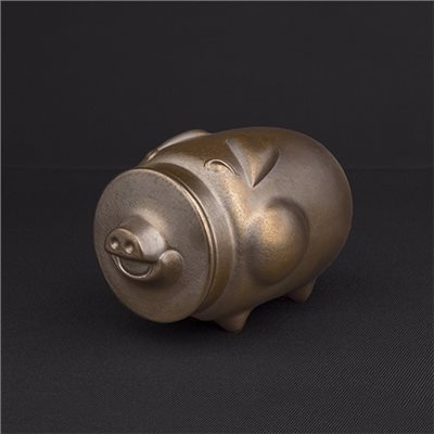 金銀彩豬茶葉罐