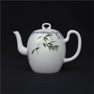無光白V204壺(竹花)