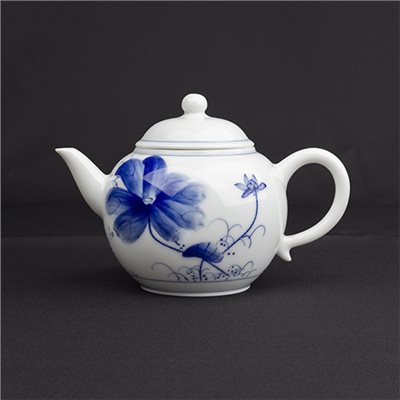 手繪青花-R10鳳仙壺［荷花］