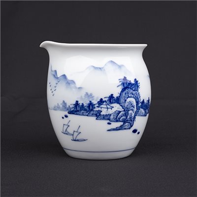 手繪青花-C100無耳茶海［山水］-缺貨