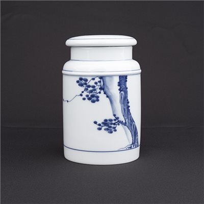 手繪青花-C37茶罐［梅花］-缺貨