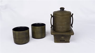 蒸蒸日上茶組［窯變］［1壺2杯］