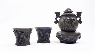 龍行天下茶組(1壺2杯)